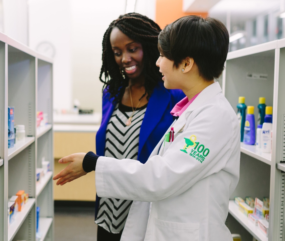 Pharmacist helping a person